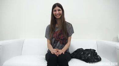 Busty Czech Brunette Auditions With A Sloppy POV Blowjob
