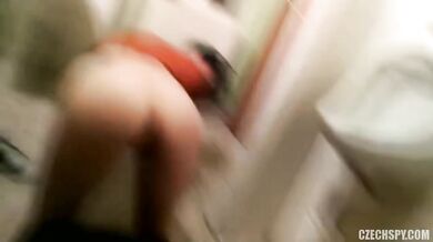 Czech Spy Catches A Hot Amateur For A Quick Bathroom Fuck