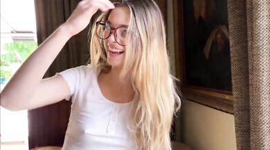 Blonde Molly Little In Glasses Sucks And Rides In POV