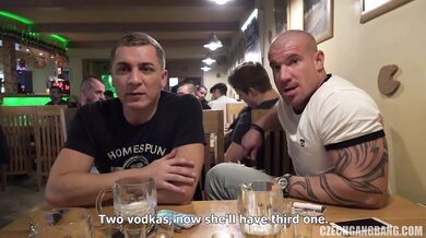 Busty Blonde Barmaid Lilly Peterson Gets Gangbanged At The Pub