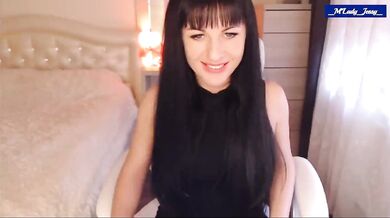 M'Lady JessySo Sexy in Black Chair  Partial Strip'n Tease