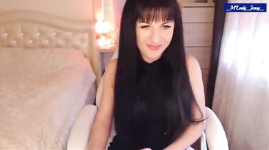M'Lady JessySo Sexy in Black Chair  Partial Strip'n Tease
