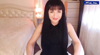 M'Lady JessySo Sexy in Black Chair  Partial Strip'n Tease