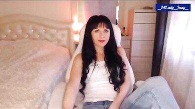 M'Lady Jessy in Jeans Partial Strip & Tease