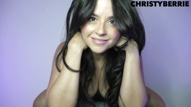 Christy Berrie Teases In Shiny Cinnamon Pantyhose
