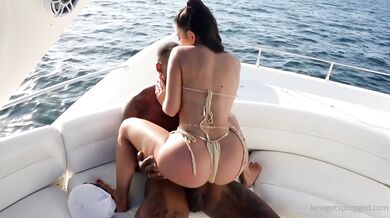 Busty Brunette Gets Fucked By A Big Black Cock On A Boat