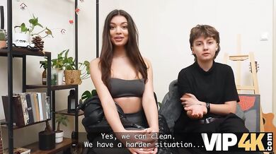 Brunette Fucks A Stranger For Cash As Her Girlfriend Watches