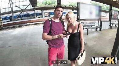 Blonde Gives Sloppy Head Then Takes A Deep Pussy Fuck