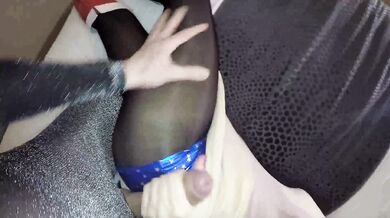 Sonya Durganova Shows Off Her Legs In Black Nylon Pantyhose