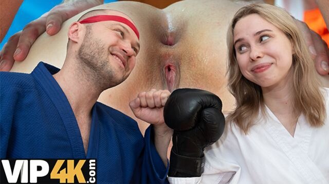 Blonde Loses A Karate Bet And Takes It Deep In The Ass