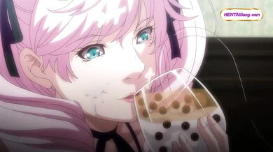 Pink Haired Cutie Milks Cock With Food Play And Messy Footjob (Hentai Anime)