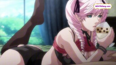 Pink Haired Cutie Milks Cock With Food Play And Messy Footjob (Hentai Anime)