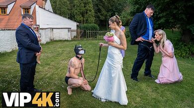 Bride Has A Wedding Day Outdoor Quickie That Turns Hardcore