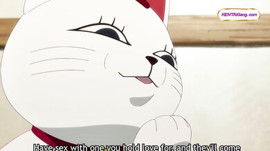 Rudowłosa jasnowidzka wciąga kujona w ostry seks w parodii anime