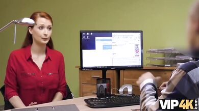 Belle Sucks And Rides A Stranger On The Office Desk For Cash
