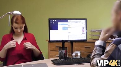 Belle Sucks And Rides A Stranger On The Office Desk For Cash