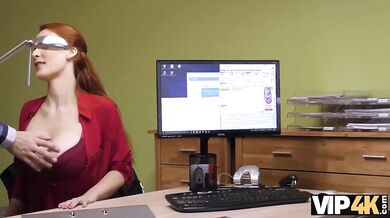 Redhead Isabella Lui Fucks The Loan Agent For Cash