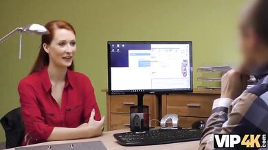 Redhead Isabella Lui Fucks The Loan Agent For Cash