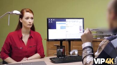 Redhead Isabella Lui Fucks The Loan Agent For Cash