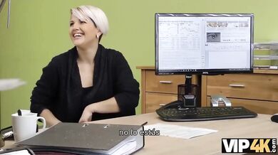 Lucy Shine Fucks The Loan Agent Right On His Desk