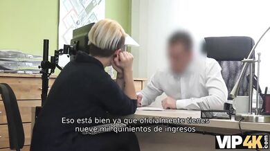 Lucy Shine Fucks The Loan Agent Right On His Desk
