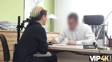 Lucy Shine Fucks The Loan Agent Right On His Desk