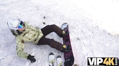 Lucette Nice Flashes On The Ski Slope And Cheats While Hubby Watches