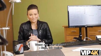 Horny MILF Bends Over The Desk To Score A Loan