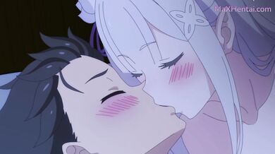 Busty Silver Haired Elf Emilia Rides And Sucks In Uncensored Hentai