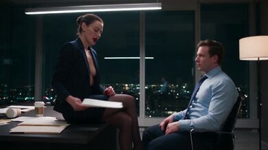 Brunette Boss In Stockings Offers A Failed Job Candidate A Second Chance