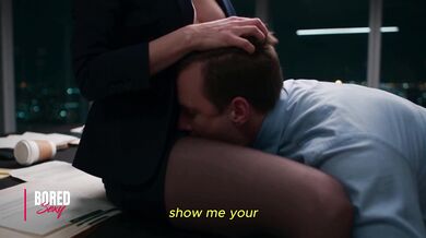 Brunette Boss In Stockings Offers A Failed Job Candidate A Second Chance