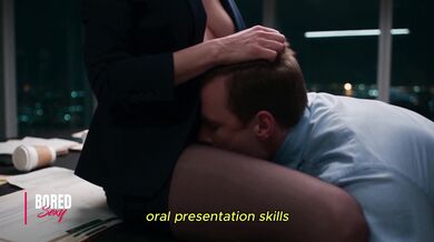 Brunette Boss In Stockings Offers A Failed Job Candidate A Second Chance