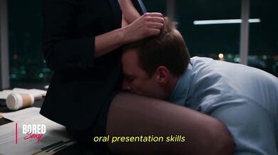 Brunette Boss In Stockings Offers A Failed Job Candidate A Second Chance