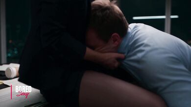 Brunette Boss In Stockings Offers A Failed Job Candidate A Second Chance