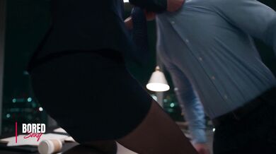 Brunette Boss In Stockings Offers A Failed Job Candidate A Second Chance