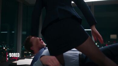 Brunette Boss In Stockings Offers A Failed Job Candidate A Second Chance