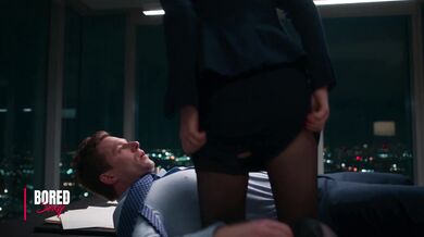 Brunette Boss In Stockings Offers A Failed Job Candidate A Second Chance