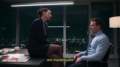 Brunette Boss In Stockings Offers A Failed Job Candidate A Second Chance