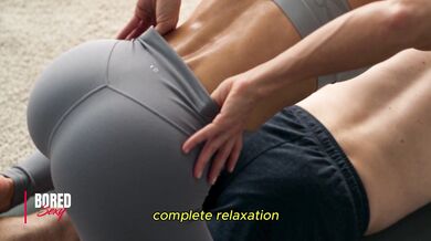 Boy friend body too hard, let me help him stretching，the vibes is getting horny..