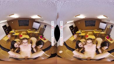 Aften Opal, Kamryn Jayde i Katie Kush dzielą się jednym szczęściarzem w VR