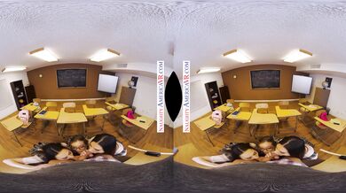 Aften Opal, Kamryn Jayde And Katie Kush Share One Lucky Guy In VR