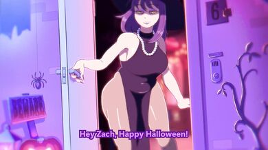 Una bruja hentai organiza una noche salvaje de Halloween