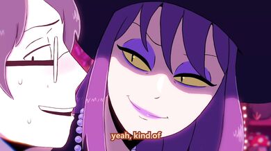 Una bruja hentai organiza una noche salvaje de Halloween