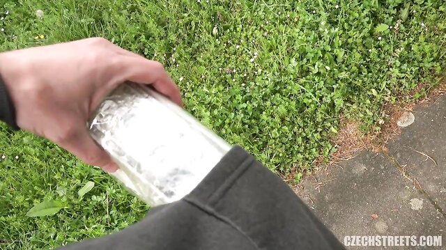 POV fuck with food in car