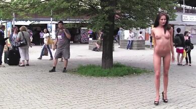 Michaela Isizzu appears naked in public