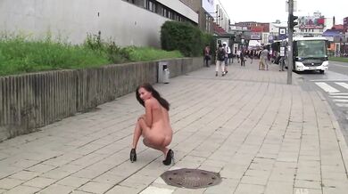 Michaela Isizzu appears naked in public