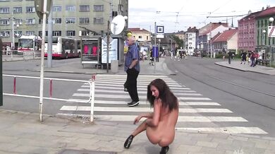 Michaela Isizzu appears naked in public