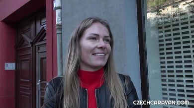 Claudia Mac fucks random guy in caravan