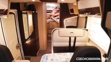 Claudia Mac fucks random guy in caravan