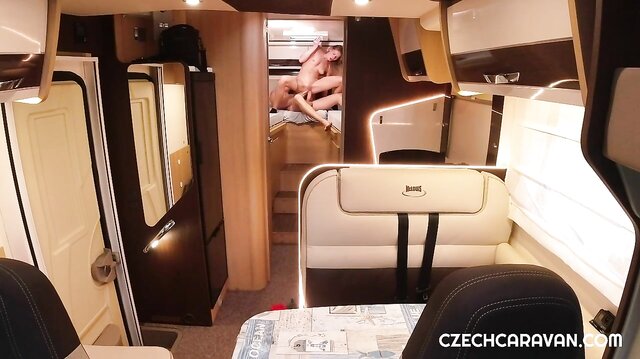 Claudia Mac fucks random guy in caravan